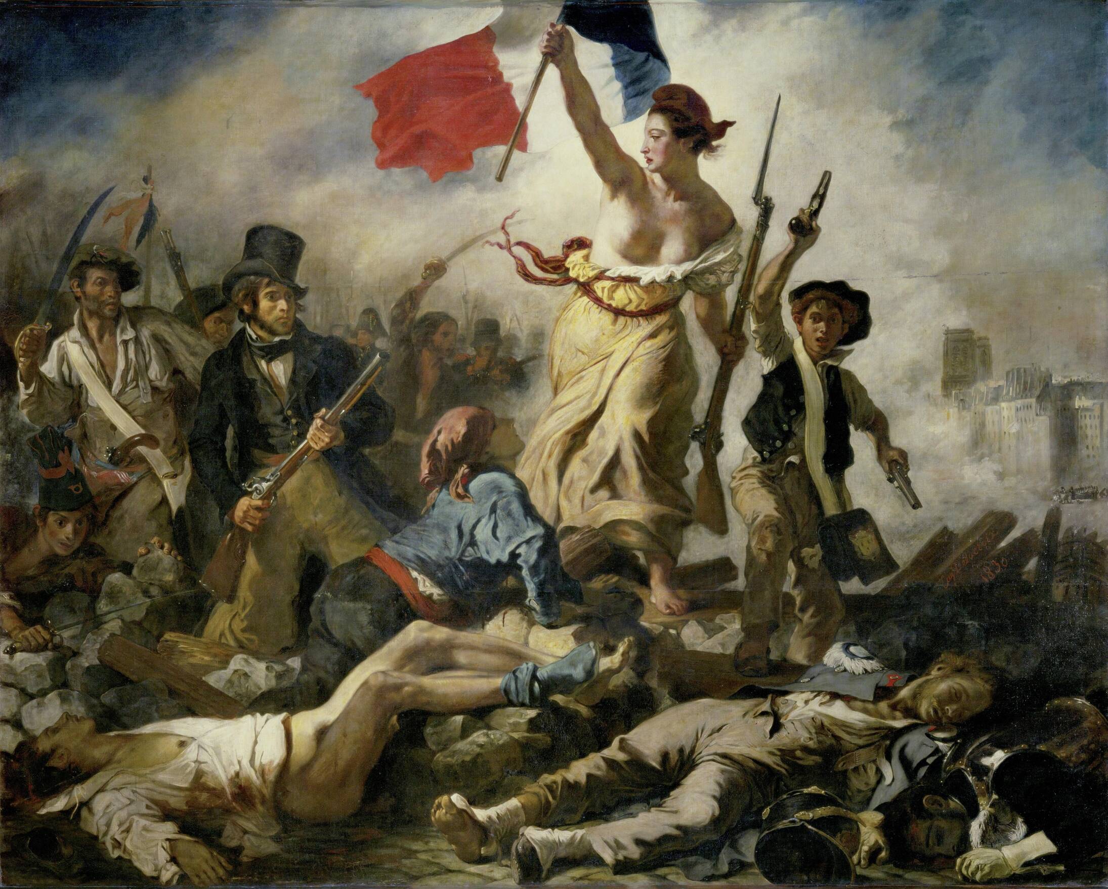 Gracchus Babeuf Eugene Delacroix La libertad guiando al pueblo